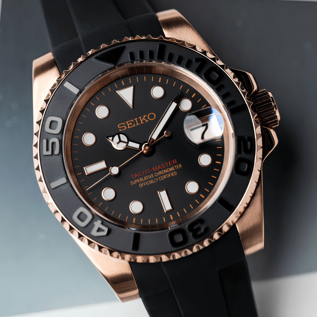 Seiko Mod Yacht Master RG Black